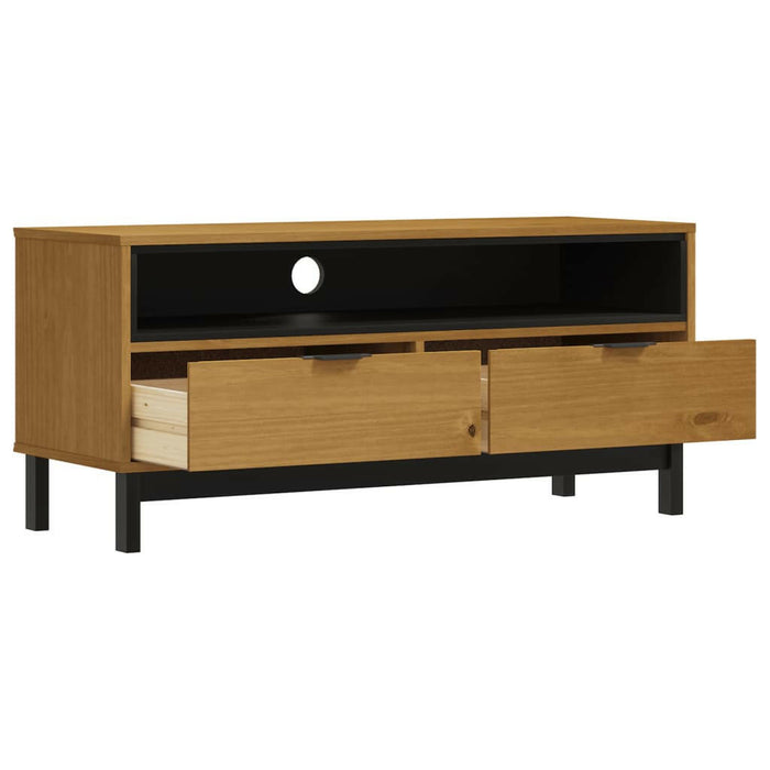 Tv-Meubel Flam 110X40X50 Cm Massief Grenenhout