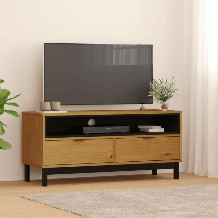 Tv-Meubel Flam 110X40X50 Cm Massief Grenenhout