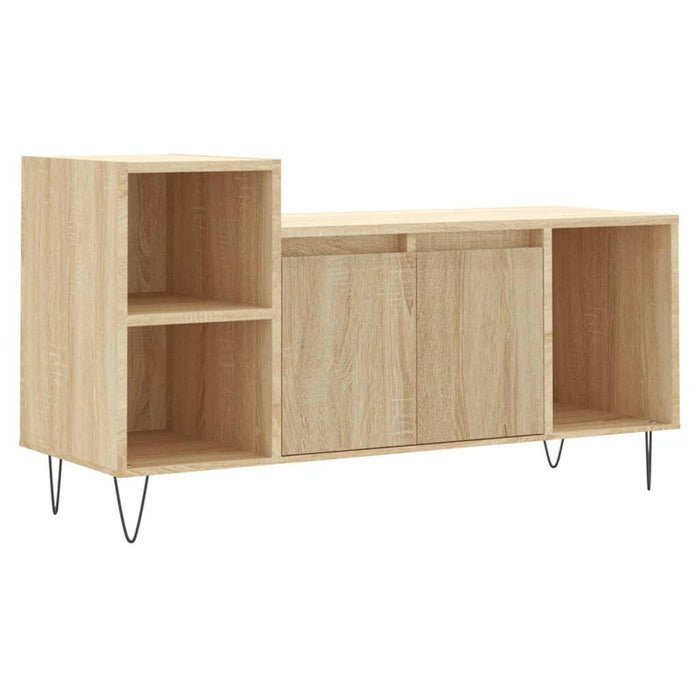 Tv-Meubel 100X35X55 Cm Bewerkt Hout Sonoma Eikenkleurig