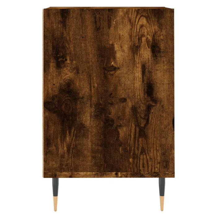 Tv-Meubel 160X35X55 Cm Bewerkt Hout Gerookt Eikenkleurig