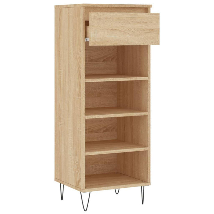 Schoenenkast 40X36X105 Cm Bewerkt Hout Sonoma Eikenkleurig