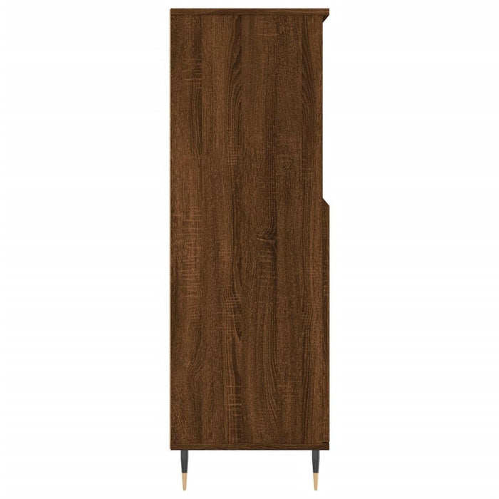 Hoge Kast 60X36X110 Cm Bewerkt Hout Bruin Eikenkleur