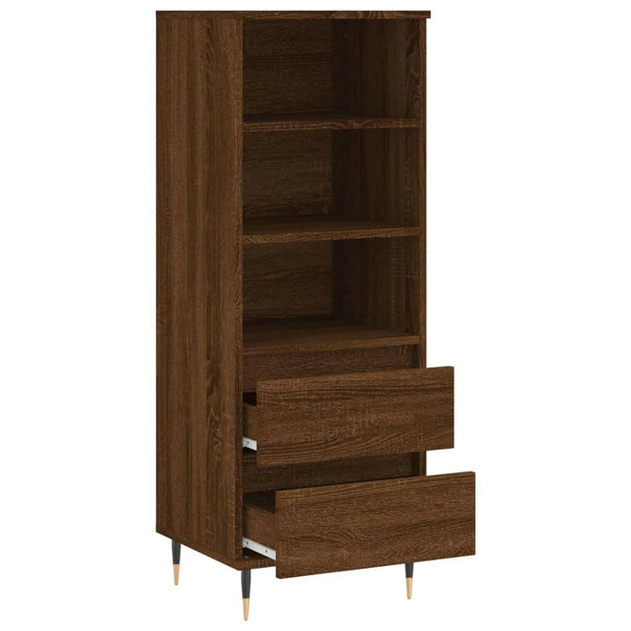 Hoge Kast 40X36X110 Cm Bewerkt Hout Bruineiken