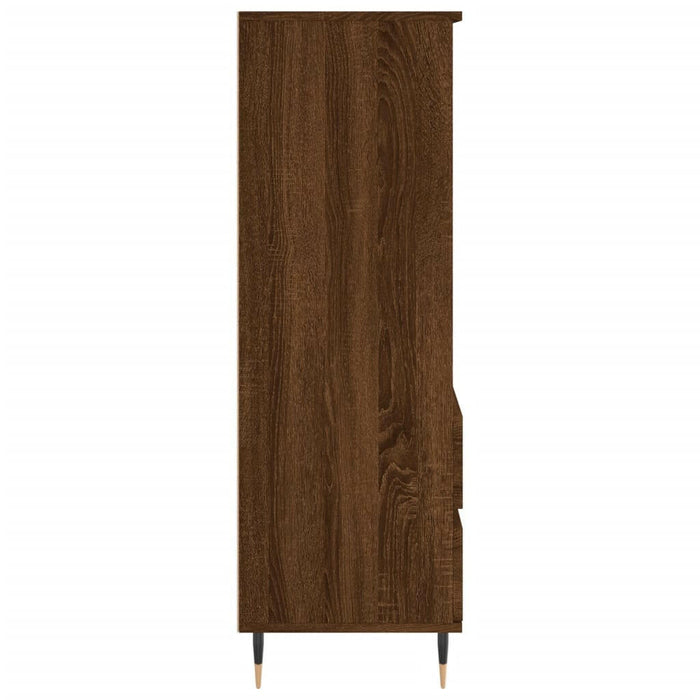 Hoge Kast 40X36X110 Cm Bewerkt Hout Bruineiken