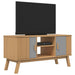 Tv-Meubel Olden 114X43X57 Cm Grenenhout Grijs En Bruin