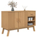 Dressoir Olden 114X43X73,5 Cm Massief Grenenhout Bruin