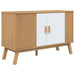 Dressoir Olden 114X43X73,5 Cm Massief Grenenhout Wit En Bruin