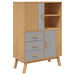 Hoge Kast Olden 85X43X125 Cm Massief Grenenhout En Bruin