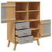 Hoge Kast Olden 85X43X125 Cm Massief Grenenhout En Bruin