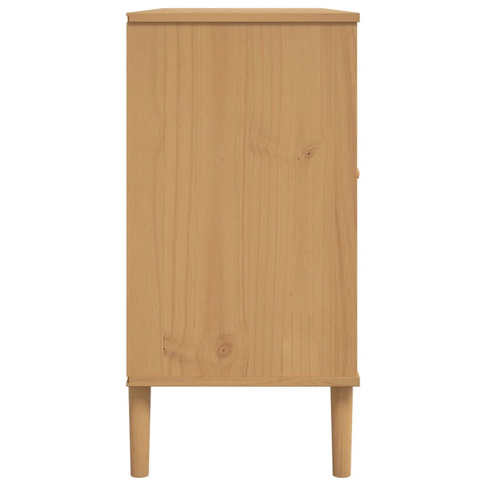 Dressoir Senja Rattan-Look 2X40X80 Cm Grenenhout