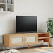 Tv-Meubel Senja 58X40X49 Cm Rattan-Look Massief Grenenhout