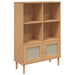 Boekenkast Senja Rattan-Look 90X35X30 Cm Grenenhout