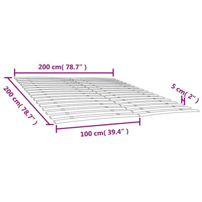 Lattenbodems 2 St Met 34 Latten 100X200 Cm