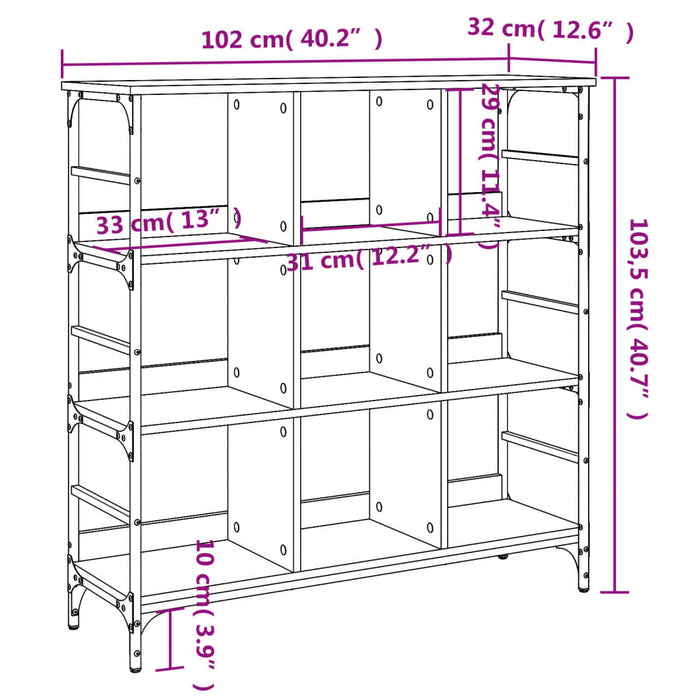 Dressoir 02X32X03,5 Cm Bewerkt Hout Kleurig