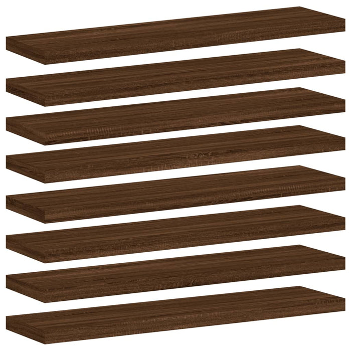 Wandschappen 8 St 40X10X1,5 Cm Bewerkt Hout Bruin Eikenkleur