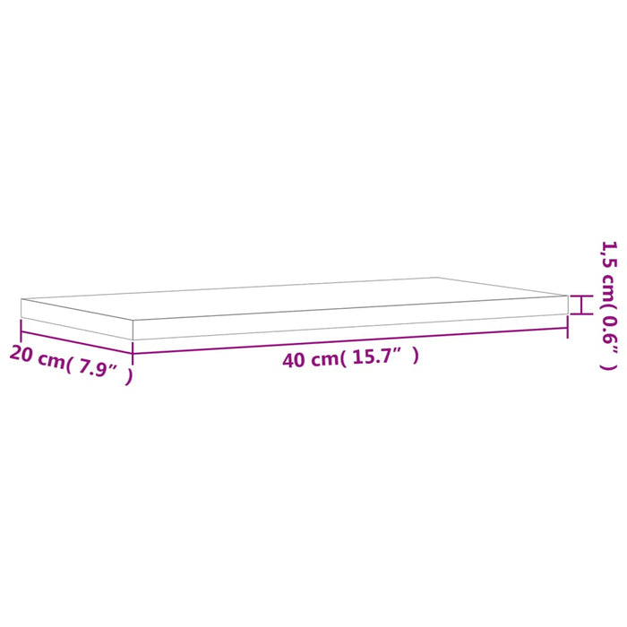 Wandschappen 4 St 40X20X1,5 Cm Bewerkt Hout Bruin Eikenkleur