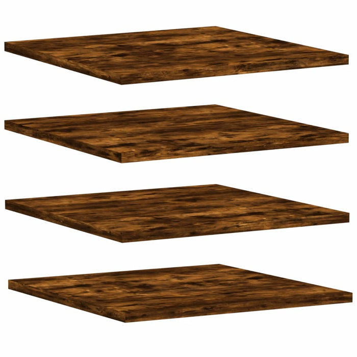 Wandschappen 4 St 40X40X1,5 Cm Bewerkt Hout Gerookt Eikenkleur