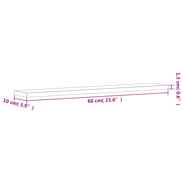 Wandschappen 4 St 60X10X1,5 Cm Bewerkt Hout Gerookt Eikenkleur