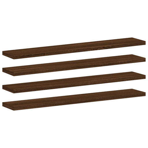 Wandschappen 4 St 60X10X1,5 Cm Bewerkt Hout Bruin Eikenkleur