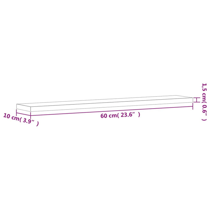 Wandschappen 4 St 60X10X1,5 Cm Bewerkt Hout Bruin Eikenkleur