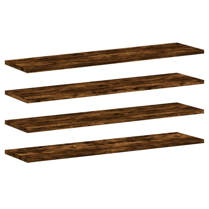 Wandschappen 4 St 80X20X1,5 Cm Bewerkt Hout Gerookt Eikenkleur