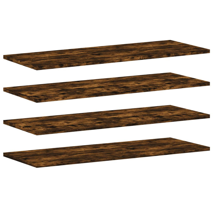 Wandschappen 4 St 80X30X1,5 Cm Bewerkt Hout Gerookt Eikenkleur