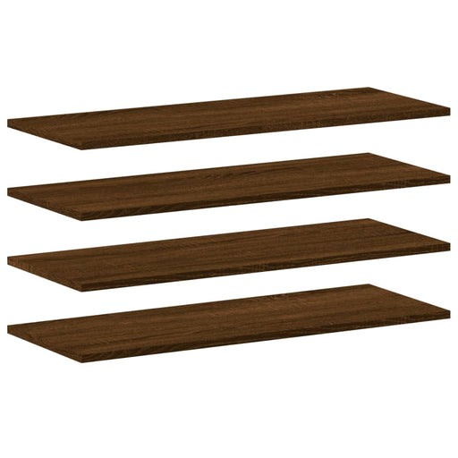 Wandschappen 4 St 80X30X1,5 Cm Bewerkt Hout Bruin Eikenkleur