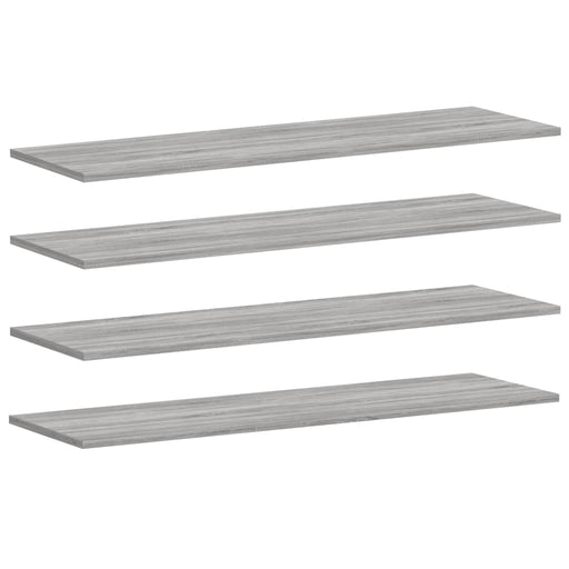 Wandschappen 4 St 100X30X1,5 Cm Bewerkt Hout Grijs Sonoma Eiken Grijs