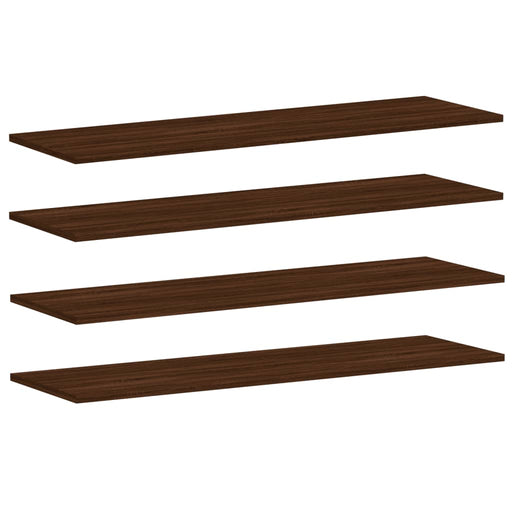 Wandschappen 4 St 100X30X1,5 Cm Bewerkt Hout Bruin Eikenkleur