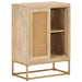 Dressoir 55X30X76 Cm Massief Mangohout En Ijzer