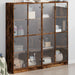 Boekenkast Met Deuren 136X37X142 Cm Hout Eiken