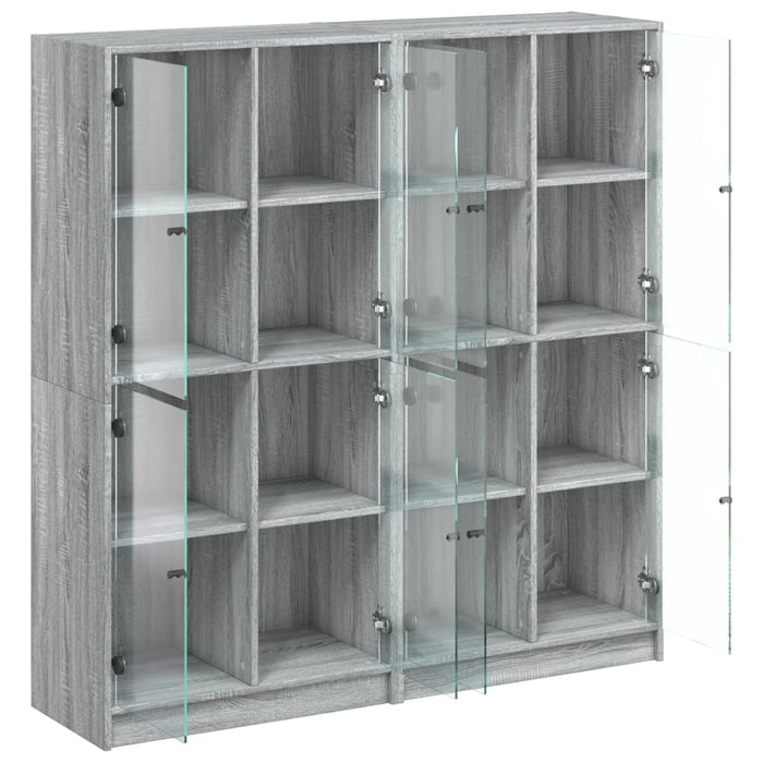 Boekenkast Met Deuren 136X37X142 Cm Hout Eiken