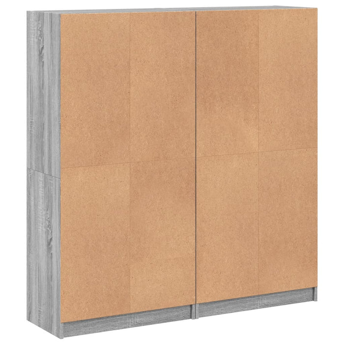 Boekenkast Met Deuren 136X37X142 Cm Hout Eiken