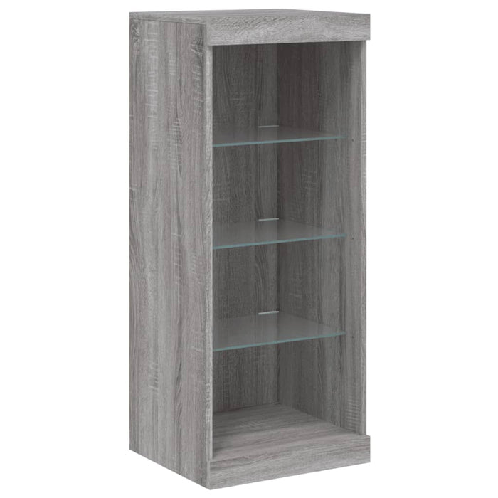 Dressoir Met Led-Verlichting 41X37X100 Cm Grijs Sonoma Eiken