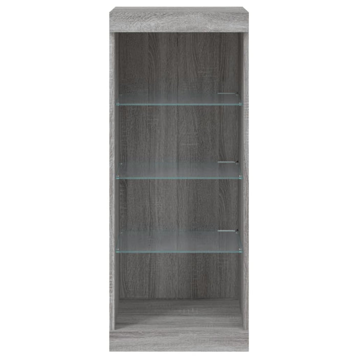 Dressoir Met Led-Verlichting 41X37X100 Cm Grijs Sonoma Eiken