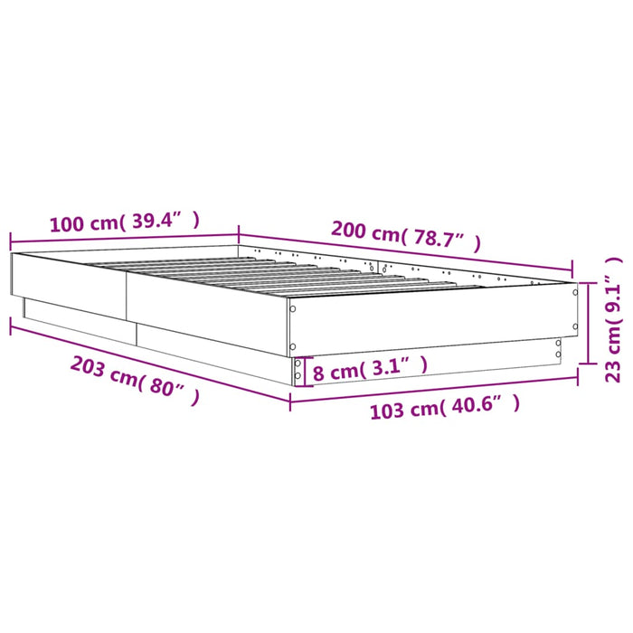 Bedframe Bewerkt Hout