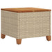 Tuintafel 45X45X37 Cm Poly Rattan En Acaciahout