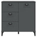 Dressoir Viken 80X40X80 Cm Massief Grenenhout Grijs