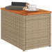 Tuinbijzettafels 2 St 55X34X37 Cm Poly Rattan En Hout Beige