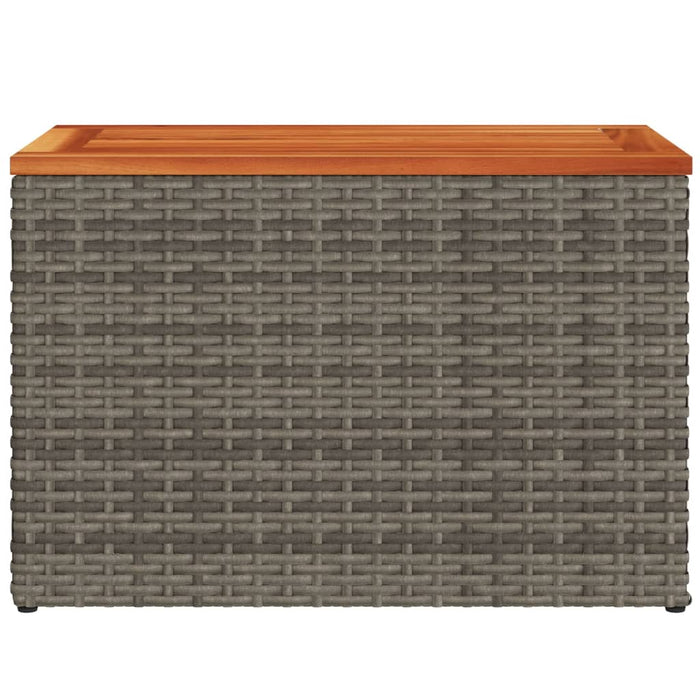 Tuinbijzettafels 2 St 55X34X37 Cm Poly Rattan En Hout Grijs