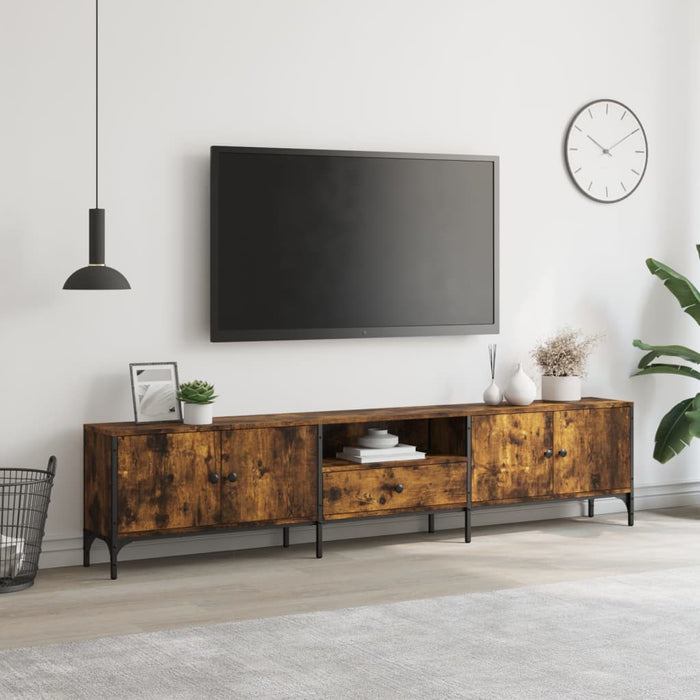 Tv-Meubel Met Lade 200X25X44 Cm Bewerkt Hout Kleur