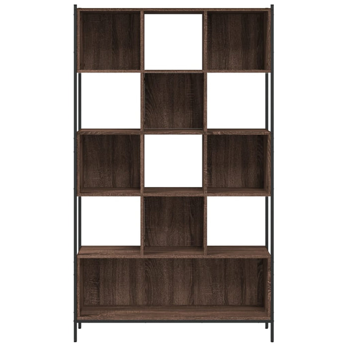 Boekenkast 02X28X72 Cm Bewerkt Hout Bruineikenkleurig