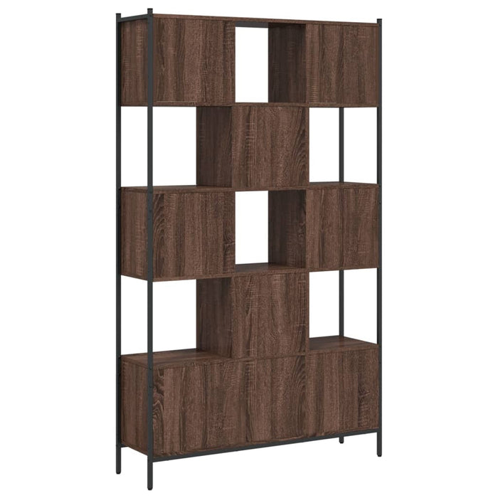 Boekenkast 02X28X72 Cm Bewerkt Hout Bruineikenkleurig