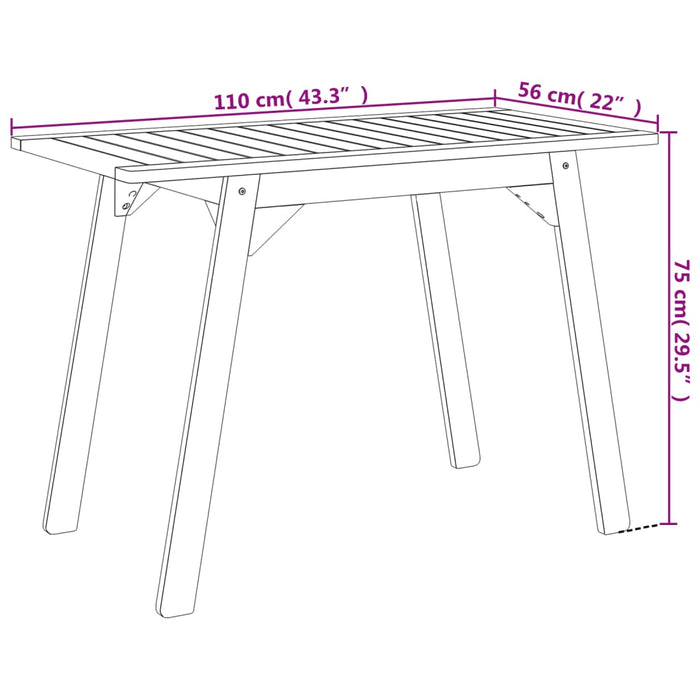 3-Delige Tuinset Massief Acaciahout