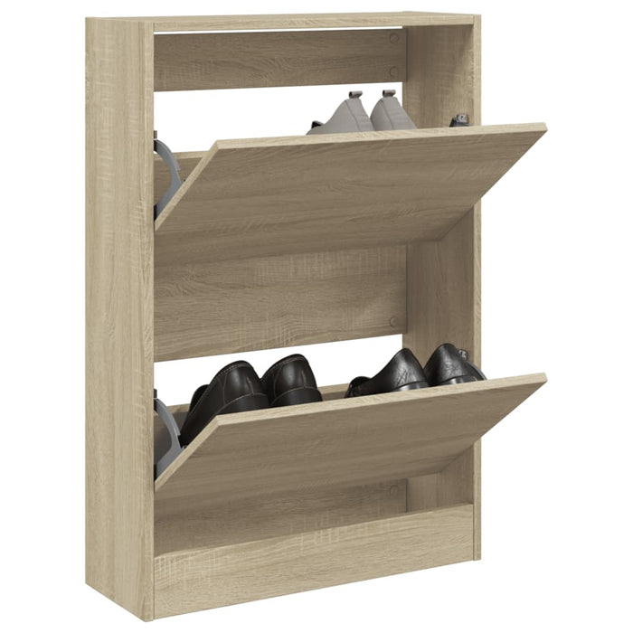 Schoenenkast 60X42X69 Cm Bewerkt Hout Sonoma Eikenkleurig Sonoma Eiken