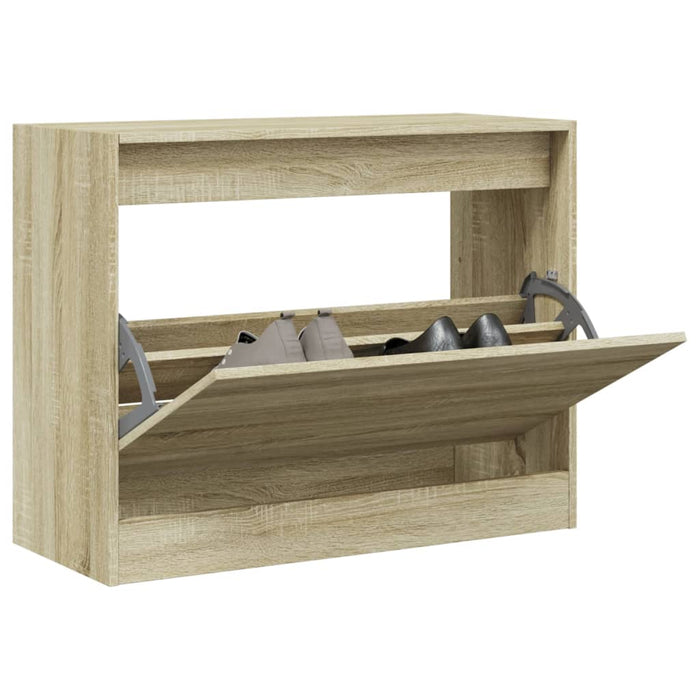 Schoenenkast 60X42X69 Cm Bewerkt Hout Sonoma Eikenkleurig Sonoma Eiken