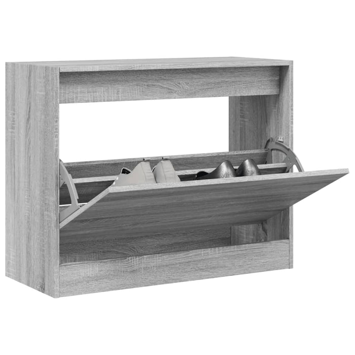 Schoenenkast 60X21X57 Cm Bewerkt Hout Grijs Sonoma Eikenkleurig Grijs Sonoma