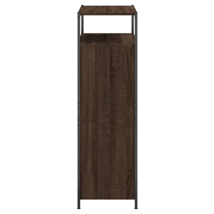 Schoenenkast 75X34X112 Cm Bewerkt Hout Bruineikenkleurig