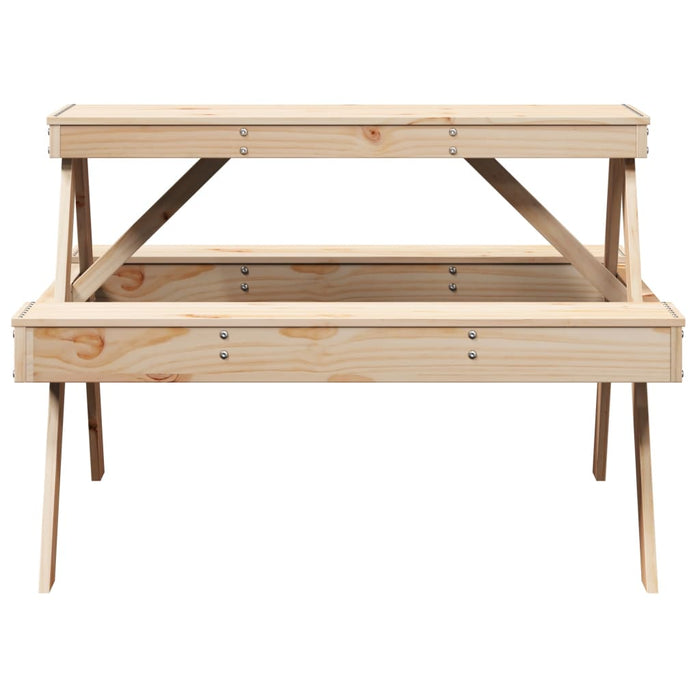 Picknicktafel 105X134X75 Cm Massief Grenenhout