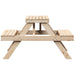 Picknicktafel 105X134X75 Cm Massief Grenenhout